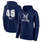 Gerrit Cole New York Yankees Women's Fastball Player Name & Number Pullover Hoodie Navy