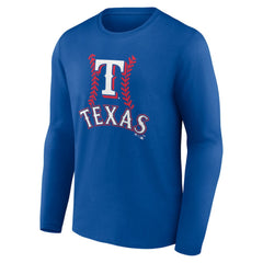 Josh Jung Texas Rangers Fastball Player Name & Number Long Sleeve T-Shirt Royal