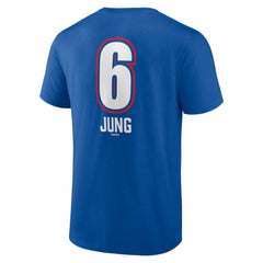 Josh Jung Texas Rangers Fastball Player Name & Number T-Shirt Royal