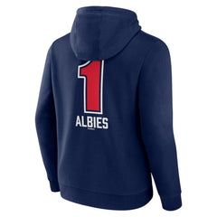 Ozzie Albies Atlanta Braves Fastball Player Name & Number Pullover Hoodie Navy