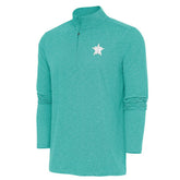 Houston Astros Antigua Hunk Quarter-Zip Top Heather Aqua
