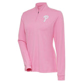 Philadelphia Phillies Antigua Women's Mentor Quarter-Zip Pullover Top Pink