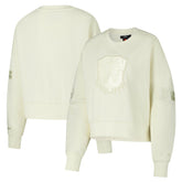 Cleveland Browns Pro Standard Triple Tonal Cropped Fleece Pullover Sweatshirt - Cream cheap