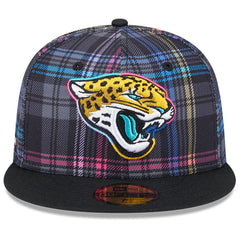 Jacksonville Jaguars New Era 2024 NFL Crucial Catch Plaid 59FIFTY Fitted Hat - Black discount