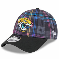 Jacksonville Jaguars New Era 2024 NFL Crucial Catch Plaid 9FORTY Adjustable Hat - Black online