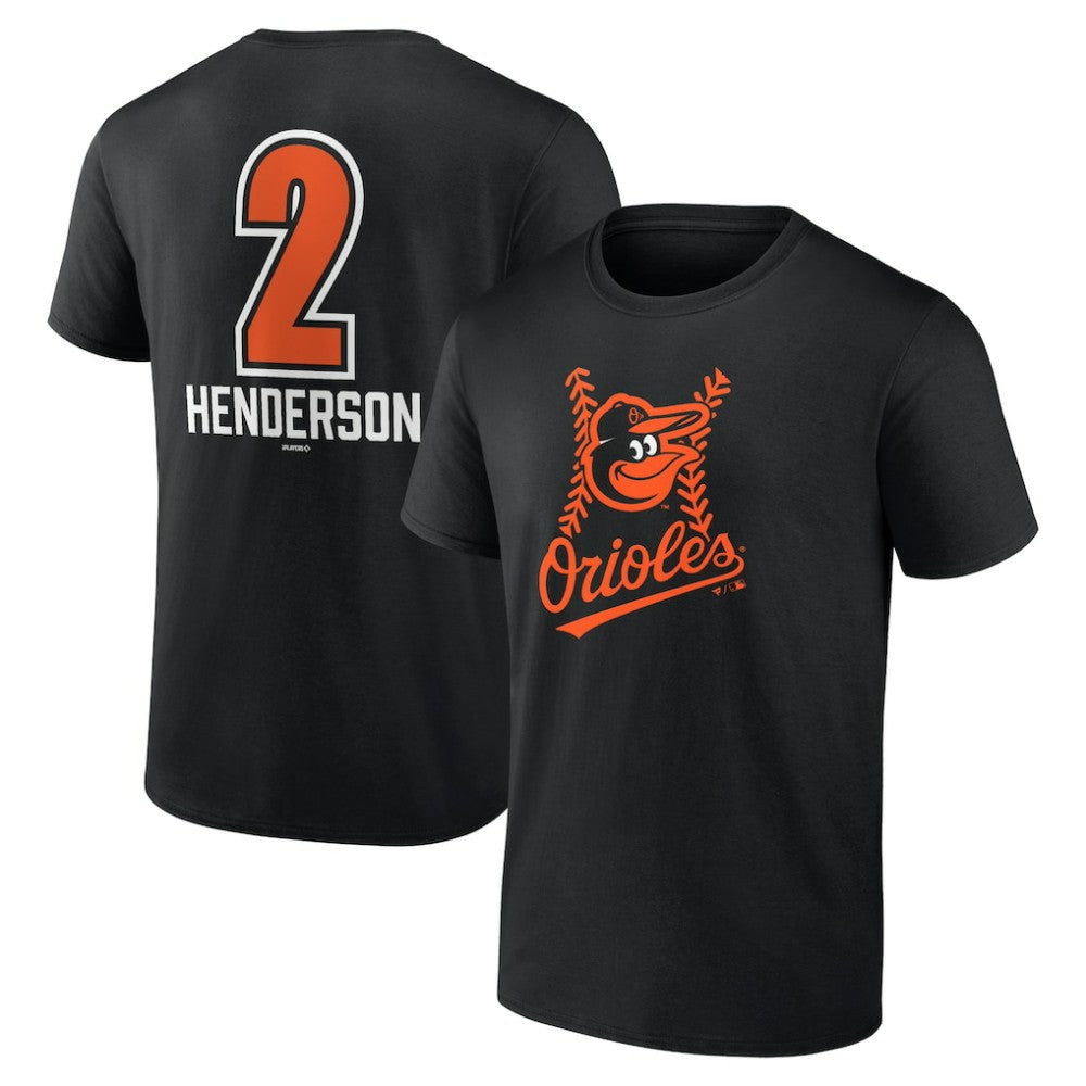 Gunnar Henderson Baltimore Orioles Fastball Player Name & Number T-Shirt Black