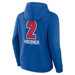 Nico Hoerner Chicago Cubs Fastball Player Name & Number Pullover Hoodie Royal