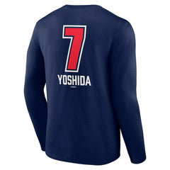 Masataka Yoshida Boston Red Sox Fastball Player Name & Number Long Sleeve T-Shirt Navy