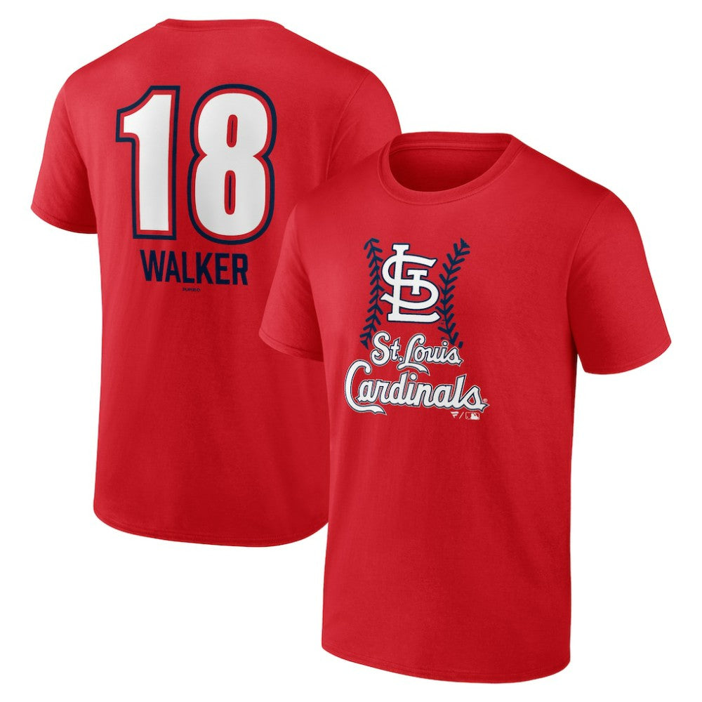 Jordan Walker St. Louis Cardinals Fastball Player Name & Number T-Shirt Red