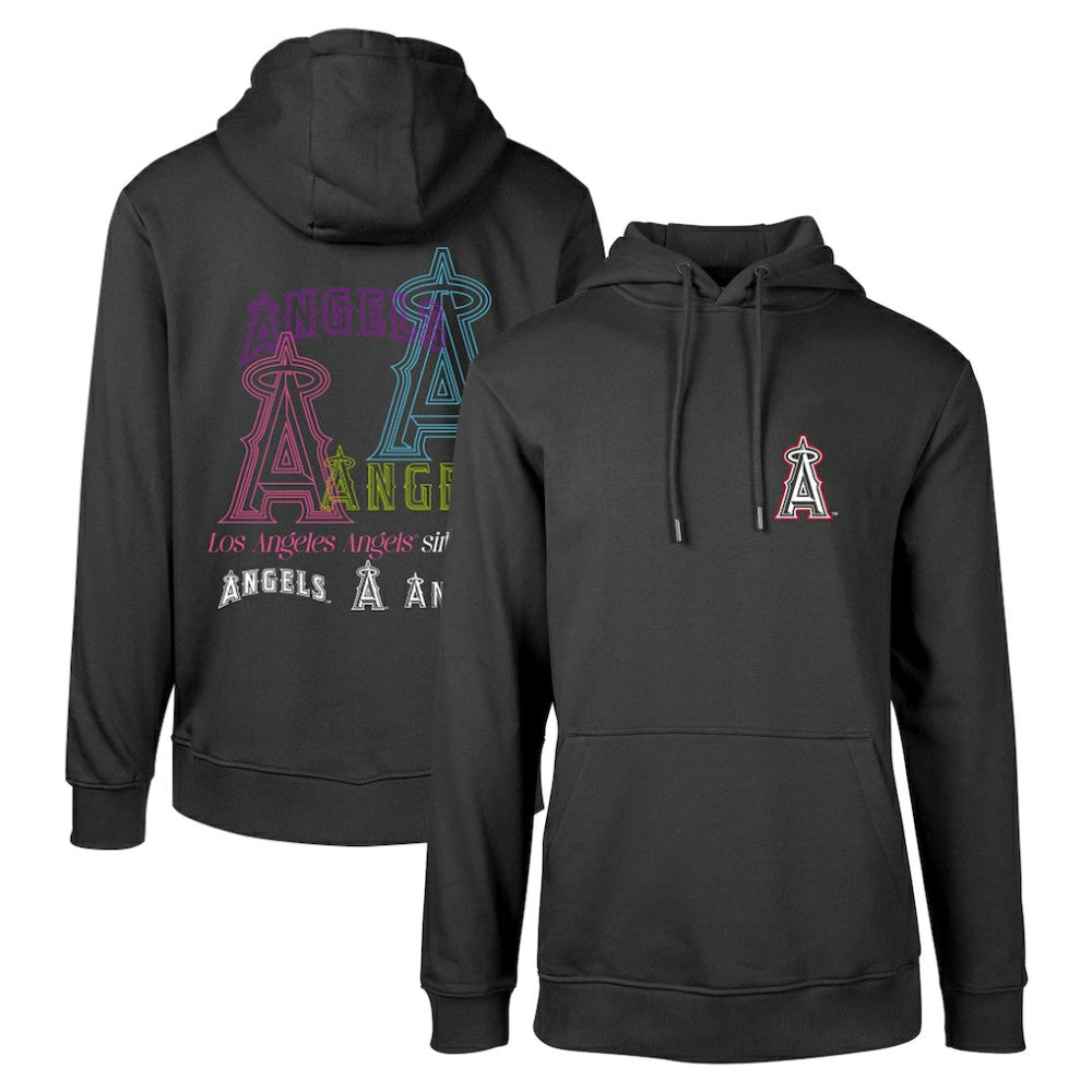 Los Angeles Angels Levelwear Podium Vintage Pullover Hoodie Black