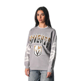 Vegas Golden Knights The Wild Collective Unisex Tie-Dye Double Collar Pullover Sweatshirt - Gray Sweatshirts