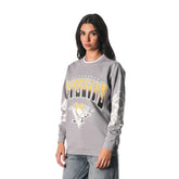Pittsburgh Penguins The Wild Collective Unisex Tie-Dye Double Collar Pullover Sweatshirt - Gray Sweatshirts