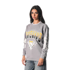 Pittsburgh Penguins The Wild Collective Unisex Tie-Dye Double Collar Pullover Sweatshirt - Gray Sweatshirts