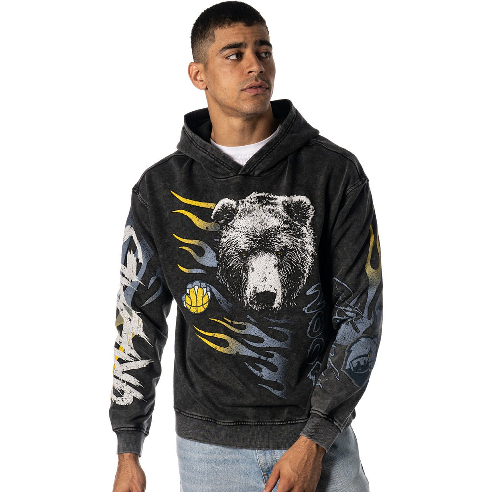 Memphis Grizzlies The Wild Collective Unisex Acid Wash Flame Pullover Hoodie - Black shop
