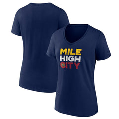 Denver Nuggets Pick & Roll Coverage V-Neck T-Shirt sale - Navy discount