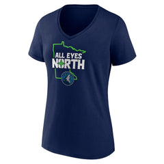 Minnesota Timberwolves Pick & Roll Coverage V-Neck T-Shirt - Navy sale