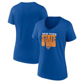 New York Knicks Pick & Roll Coverage V-Neck T-Shirt - Blue sale