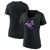 Sacramento Kings Pick & Roll Coverage V-Neck T-Shirt - Black for sale