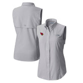 Arizona Cardinals Women's PFG Tamiami Omni-Shade Sleeveless Button-Up Shirt - Gray for sale