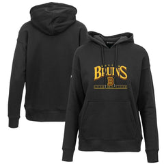 Boston Bruins Levelwear Women's Retro Adorn Spellout Pullover Hoodie - Black Hoodies