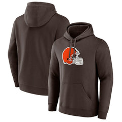 Cleveland Browns Primary Logo Pullover Hoodie - Brown on sale