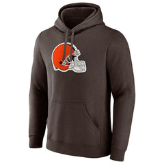 Cleveland Browns Primary Logo Pullover Hoodie - Brown on sale
