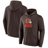 Cleveland Browns Team Lockup Pullover Hoodie - Brown sale