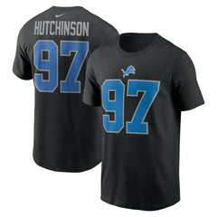 Aidan Hutchinson Detroit Lions Player Name & Number T-Shirt - Black discount