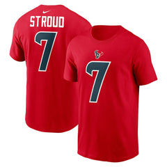 C.J. Stroud Houston Texans Player Name & Number T-Shirt - Red online