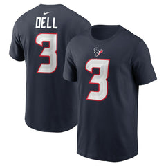 Tank Dell Houston Texans Player Name & Number T-Shirt - Navy for sale