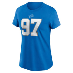 Aidan Hutchinson Detroit Lions Women's Player Name & Number T-Shirt - Blue cheap
