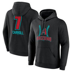 Corbin Carroll Arizona Diamondbacks Name & Number Fastball Pullover Hoodie Black