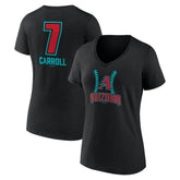 Corbin Carroll Arizona Diamondbacks Women's Name & Number Fastball V-Neck T-Shirt Black