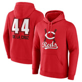 Elly De La Cruz Cincinnati Reds Name & Number Fastball Pullover Hoodie Red