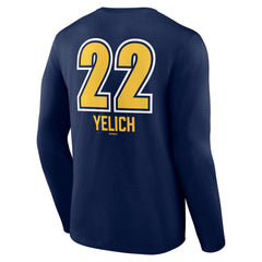 Christian Yelich Milwaukee Brewers Name & Number Fastball Long Sleeve T-Shirt Navy