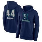 Julio Rodríguez Seattle Mariners Women's Name & Number Fastball Pullover Hoodie Navy