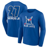Vladimir Guerrero Jr. Toronto Blue Jays Name & Number Fastball Long Sleeve T-Shirt Royal