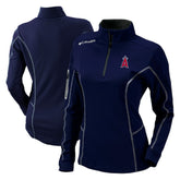 Los Angeles Angels Women's Omni-Wick Shotgun Quarter-Zip Pullover Top Navy