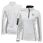Kansas City Royals Women's Omni-Wick Shotgun Quarter-Zip Pullover Top White
