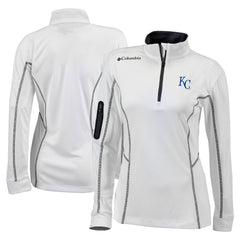 Kansas City Royals Women's Omni-Wick Shotgun Quarter-Zip Pullover Top White