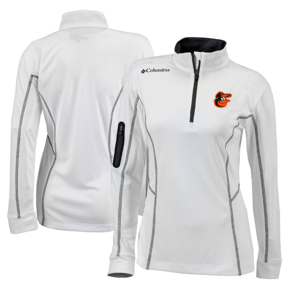 Baltimore Orioles Women's Omni-Wick Shotgun Quarter-Zip Pullover Top White