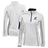 Miami Marlins Women's Omni-Wick Shotgun Quarter-Zip Pullover Top White