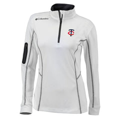 Minnesota Twins Women's Omni-Wick Shotgun Quarter-Zip Pullover Top White