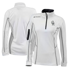 Colorado Rockies Women's Omni-Wick Shotgun Quarter-Zip Pullover Top White