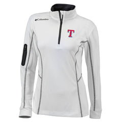 Texas Rangers Women's Omni-Wick Shotgun Quarter-Zip Pullover Top White
