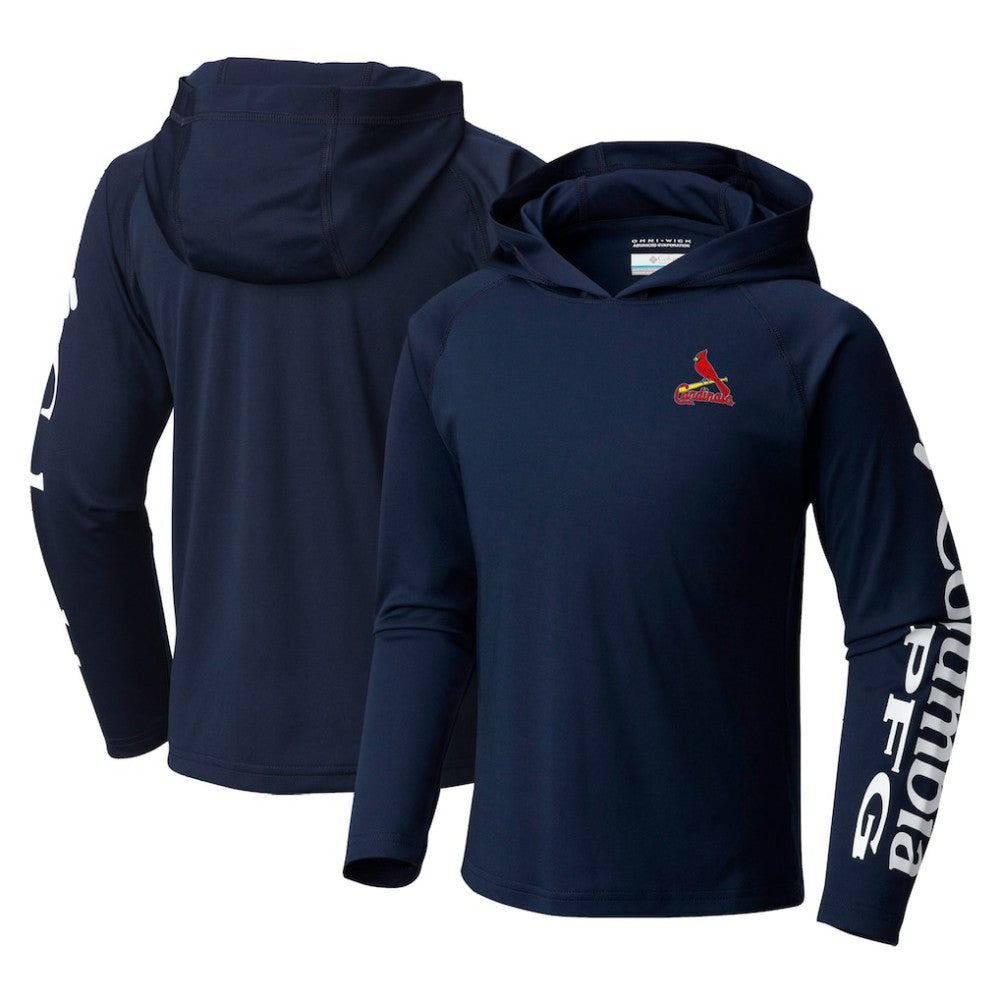 St. Louis Cardinals Youth Terminal Tackle Long Sleeve Hoodie T-Shirt Navy