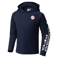 New York Yankees Youth Terminal Tackle Long Sleeve Hoodie T-Shirt Navy