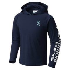 Seattle Mariners Youth Terminal Tackle Long Sleeve Hoodie T-Shirt Navy
