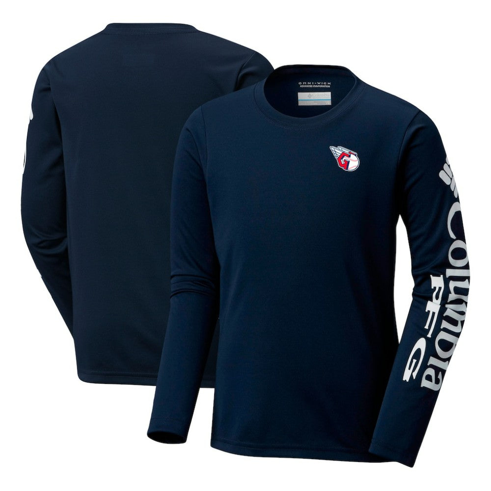Cleveland Guardians Youth Terminal Tackle Long Sleeve T-Shirt Navy
