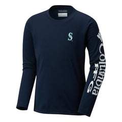 Seattle Mariners Youth Terminal Tackle Long Sleeve T-Shirt Navy